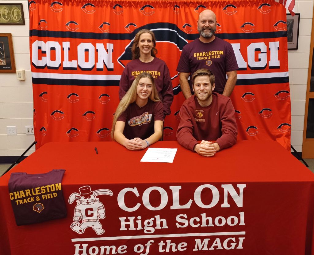Colon’s Lily Preston signs to throw javelin at Charleston